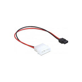DeLOCK Adaptador de Alimentación SATA 82913, Conector de 15 Pines, Cable de 0.245 m, Negro y Rojo