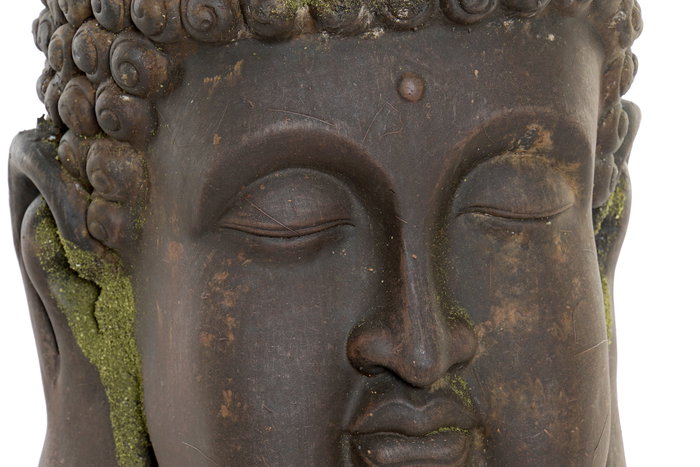 DKD Home Decor Macetero Buda Envejecido Negro