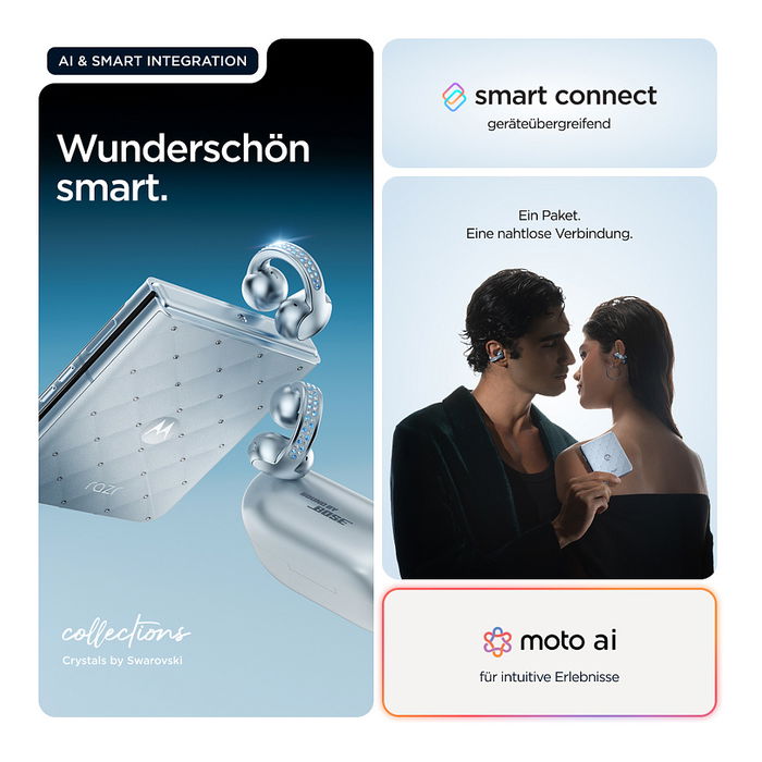 Motorola razr 40 Ultra - Bundle con moto buds loop - Smartphone plegable 6.9" P-OLED 120Hz, 256GB 8GB RAM, 5G, 50MP, Android 15, Batería 4500 mAh, Color Azul Motorola razr 40 Ultra - Bundle con moto buds loop - Smartphone plegable 6.9" P-OLED 120Hz, 256GB 8GB RAM, 5G, 50MP, Android 15, Batería 4500 mAh, Color Azul