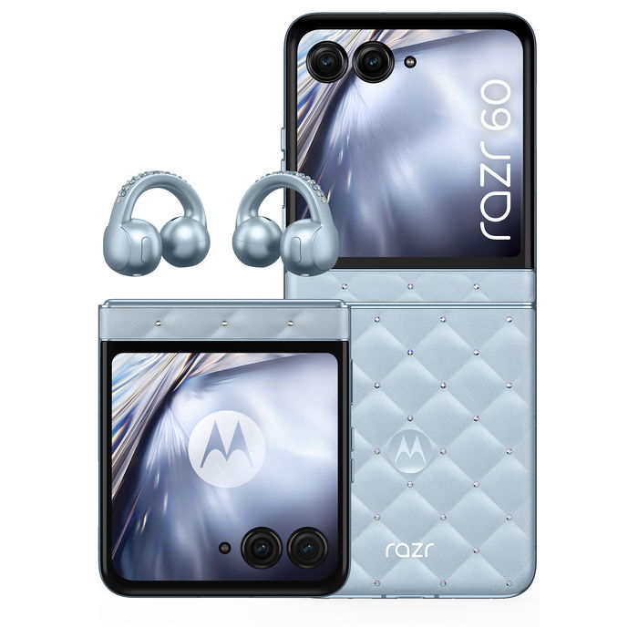 Motorola razr 40 Ultra - Bundle con moto buds loop - Smartphone plegable 6.9" P-OLED 120Hz, 256GB 8GB RAM, 5G, 50MP, Android 15, Batería 4500 mAh, Color Azul Motorola razr 40 Ultra - Bundle con moto buds loop - Smartphone plegable 6.9" P-OLED 120Hz, 256GB 8GB RAM, 5G, 50MP, Android 15, Batería 4500 mAh, Color Azul
