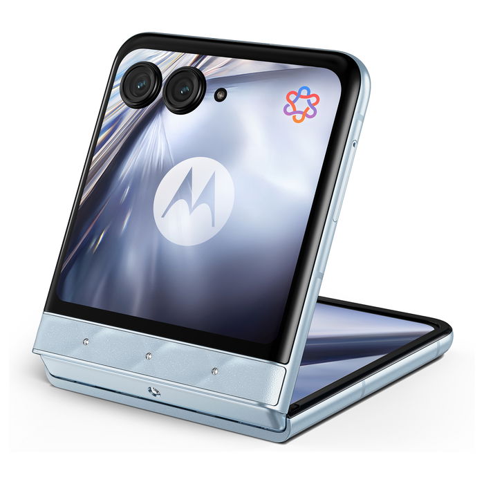 Motorola razr 40 Ultra - Bundle con moto buds loop - Smartphone plegable 6.9" P-OLED 120Hz, 256GB 8GB RAM, 5G, 50MP, Android 15, Batería 4500 mAh, Color Azul Motorola razr 40 Ultra - Bundle con moto buds loop - Smartphone plegable 6.9" P-OLED 120Hz, 256GB 8GB RAM, 5G, 50MP, Android 15, Batería 4500 mAh, Color Azul