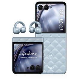 Motorola razr 40 Ultra - Bundle con moto buds loop - Smartphone plegable 6.9" P-OLED 120Hz, 256GB 8GB RAM, 5G, 50MP, Android 15, Batería 4500 mAh, Color Azul