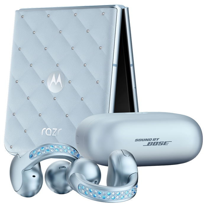 Motorola razr 40 Ultra - Bundle con moto buds loop - Smartphone plegable 6.9" P-OLED 120Hz, 256GB 8GB RAM, 5G, 50MP, Android 15, Batería 4500 mAh, Color Azul Motorola razr 40 Ultra - Bundle con moto buds loop - Smartphone plegable 6.9" P-OLED 120Hz, 256GB 8GB RAM, 5G, 50MP, Android 15, Batería 4500 mAh, Color Azul