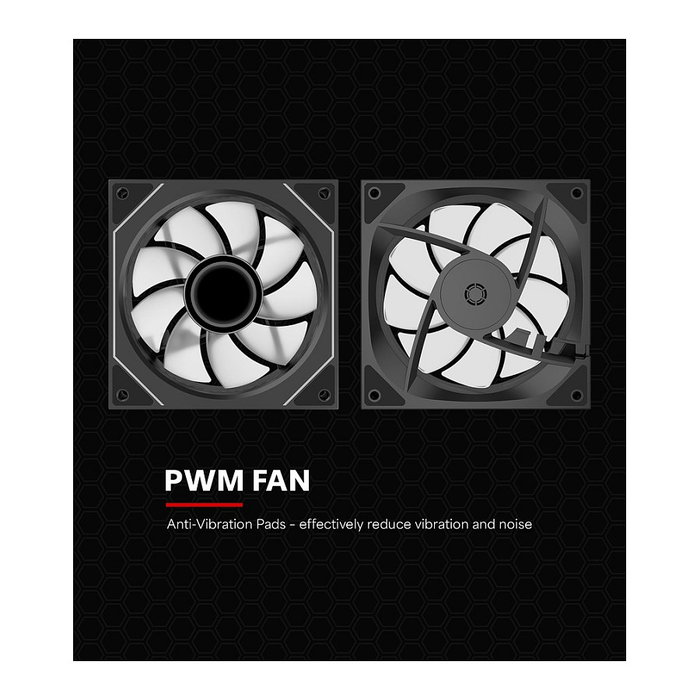 Xilence XPF120UR.ARGB Ventilador con iluminación ARGB y hoja reversible, Negro