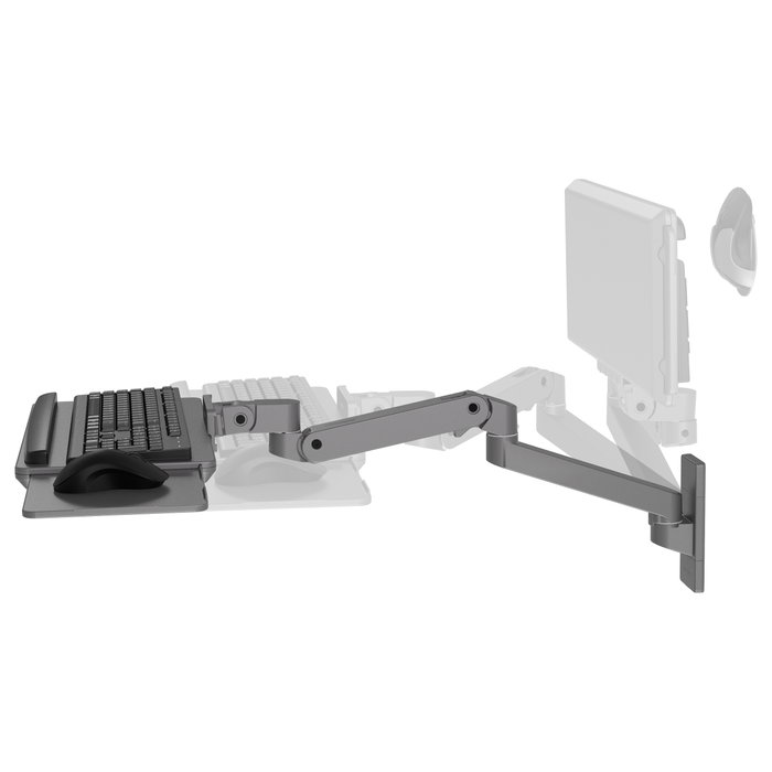 Ergotron LX Pro Tastatur-/Mausablage mit Stützarmhalterung - Verstellbar, Gris, Montaje en Pared Ergotron LX Pro Tastatur-/Mausablage mit Stützarmhalterung - Verstellbar, Gris, Montaje en Pared