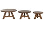 DKD Home Decor Mesa Centro Indo minimal 24 Set de 3 Teca reciclada 80 x 45 x 80 cm