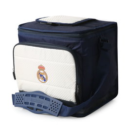 REAL MADRID Bolsa Térmica Porta Alimentos Plegable, Poliéster 600D, 29.5x22x27.5 cm