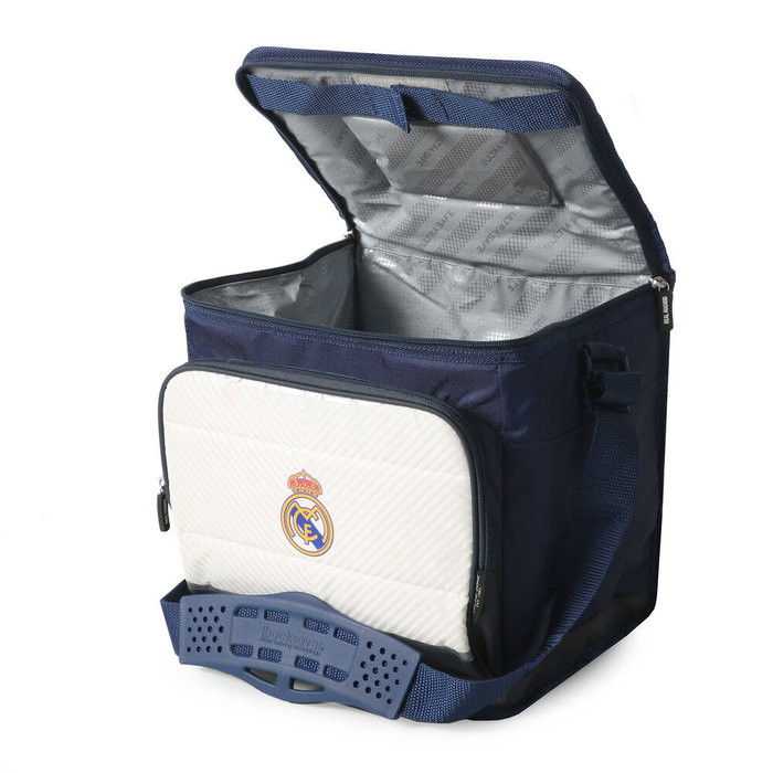 REAL MADRID Bolsa Térmica Porta Alimentos Plegable, Poliéster 600D, 29.5x22x27.5 cm