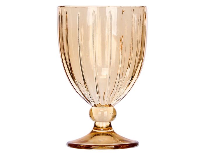 Vivalto Copa Vino Rayas 310 ml Ambar Vidrio 8.5x13.3x8.5 cm (Set de 24)