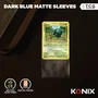 Konix AABYJ18660 - Fundas Mate 66 x 91 mm para Cartas, 100 Unidades - Para Magic: The Gathering y Pokémon, Color Azul Oscuro