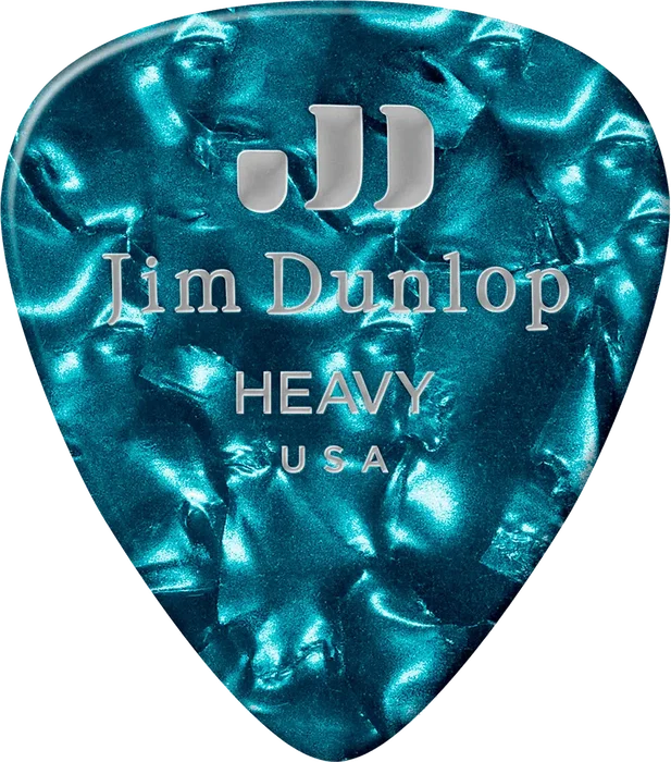 Dunlop Pack 12 Púas Genuine Celluloid Turquesa Perlado Heavy Dunlop Pack 12 Púas Genuine Celluloid Turquesa Perlado Heavy