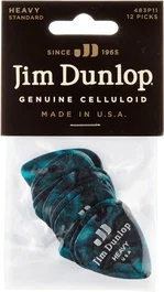 Dunlop Púas Celluloid Turquoise Pearloid Heavy (Pack de 12)