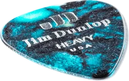 Dunlop Pack 12 Púas Genuine Celluloid Turquesa Perlado Heavy