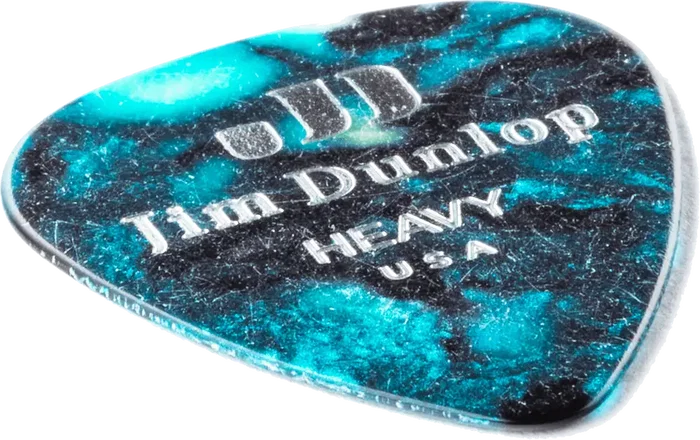 Dunlop Pack 12 Púas Genuine Celluloid Turquesa Perlado Heavy Dunlop Pack 12 Púas Genuine Celluloid Turquesa Perlado Heavy