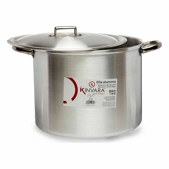 Olla con Tapa Kinvara Plateado Aluminio 44 x 30 x 35 cm (2 Unidades)