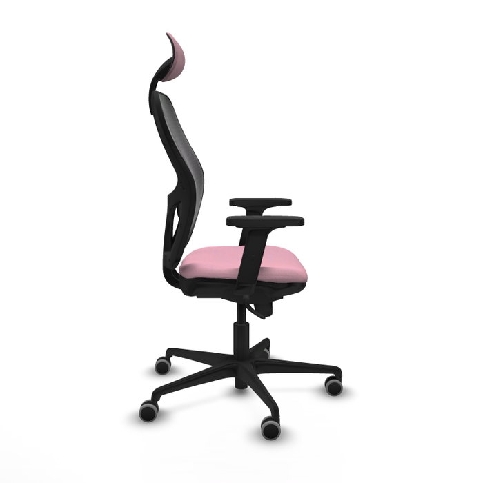 PIQUERAS Y CRESPO Silla de oficina Jorquera Rosa y Negra