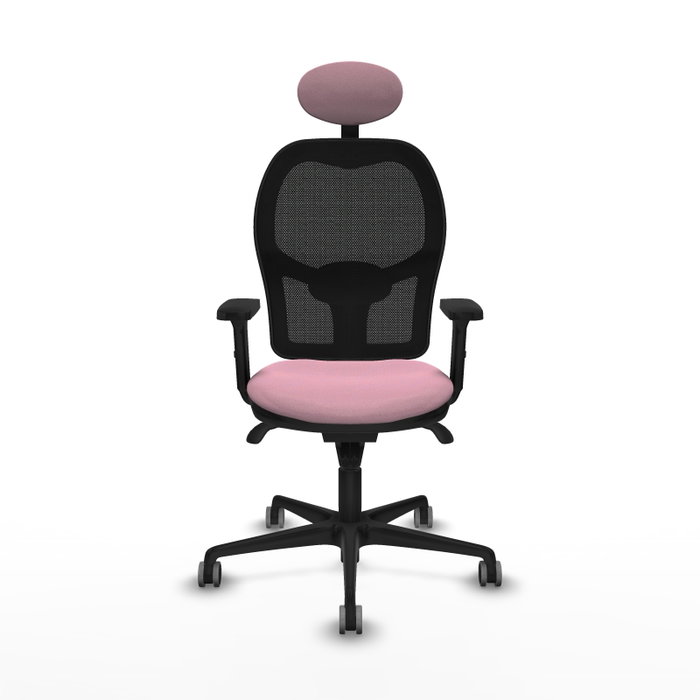 PIQUERAS Y CRESPO Silla de oficina Jorquera Rosa y Negra