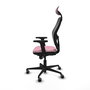 PIQUERAS Y CRESPO Silla de oficina Jorquera Rosa y Negra