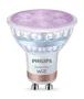 Philips WiZ Smart Bombilla LED GU10 4.7W (Eq. 50W) RGB Blanco Regulable WiFi/Bluetooth, Pack 2, REF 8720169296763, Clase F