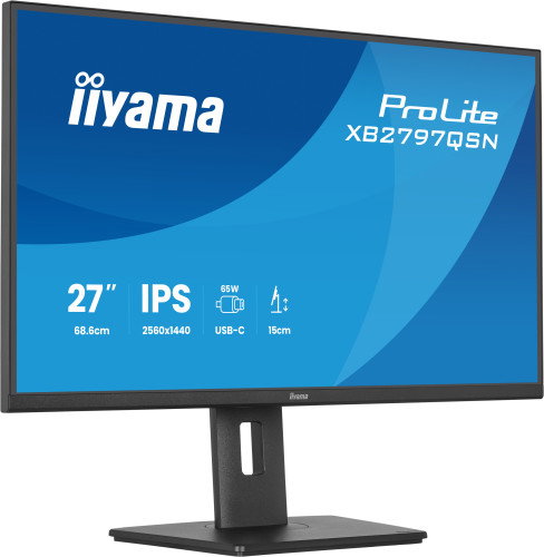 Iiyama ProLite XB2797QSN-B1 Monitor Gaming 27" IPS Quad HD (2560x1440) 75Hz AMD FreeSync 1ms USB-C 65W Altavoces