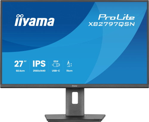 Iiyama ProLite XB2797QSN-B1 Monitor Gaming 27" IPS Quad HD (2560x1440) 75Hz AMD FreeSync 1ms USB-C 65W Altavoces
