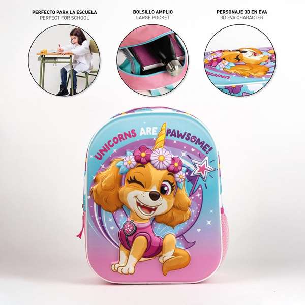 Cerdá Mochila Infantil 3D Paw Patrol Skye 25x31x10 cm
