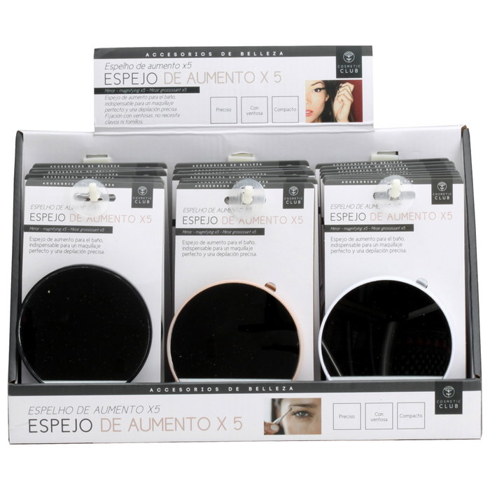Cosmetic Club Espejo de Aumentos 5x Diámetro 9,2 cm Cosmética con Ventosas Colores Surtidos Cosmetic Club Espejo de Aumentos 5x Diámetro 9,2 cm Cosmética con Ventosas Colores Surtidos