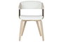 DKD Home Decor Silla Scandi Blanco Madera Poliester Bucle 51 x 55 x 76.5 cm