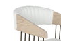 DKD Home Decor Silla Scandi Blanco Madera Poliester Bucle 51 x 55 x 76.5 cm