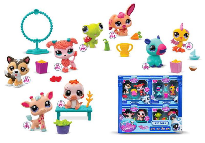 Bandai BF00525 Pack 2 Figuras Mascotas Littlest Pet Shop con Accesorios