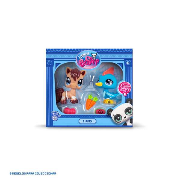 Bandai BF00525 Pack 2 Figuras Mascotas Littlest Pet Shop con Accesorios