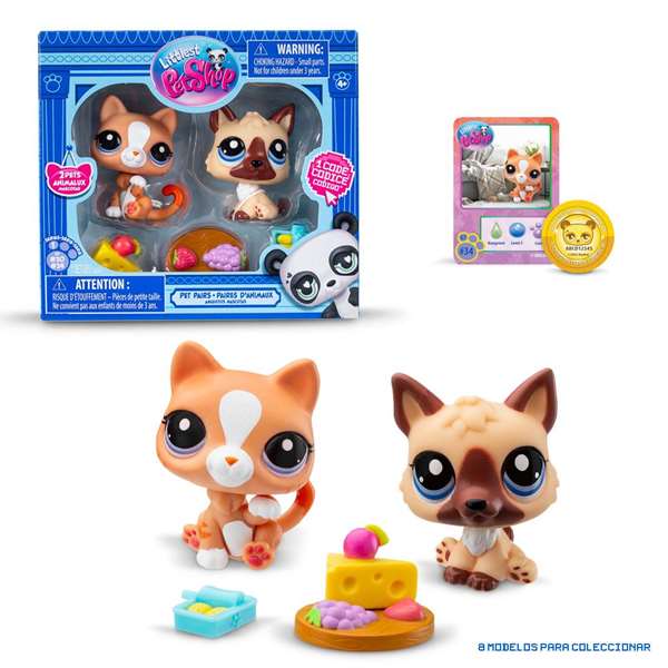 Bandai BF00525 Pack 2 Figuras Mascotas Littlest Pet Shop con Accesorios