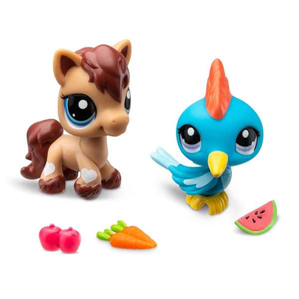 Bandai BF00525 Pack 2 Figuras Mascotas Littlest Pet Shop con Accesorios