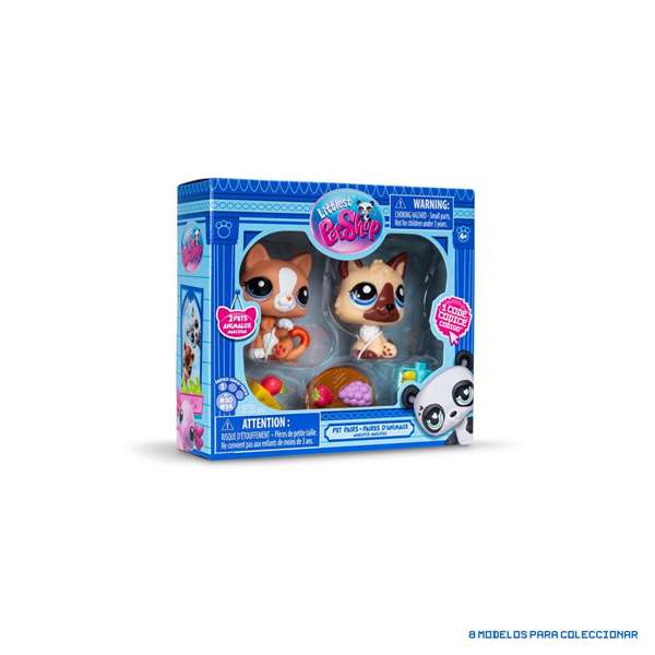 Bandai BF00525 Pack 2 Figuras Mascotas Littlest Pet Shop con Accesorios