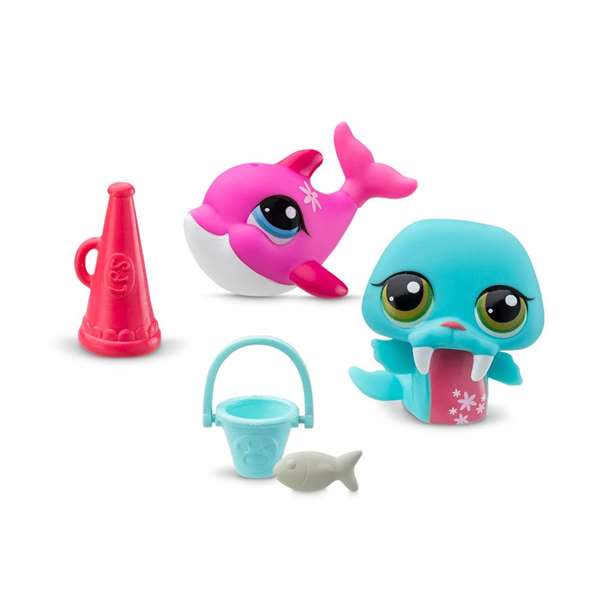 Bandai BF00525 Pack 2 Figuras Mascotas Littlest Pet Shop con Accesorios