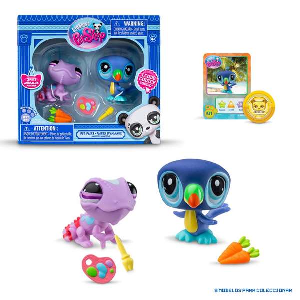Bandai BF00525 Pack 2 Figuras Mascotas Littlest Pet Shop con Accesorios