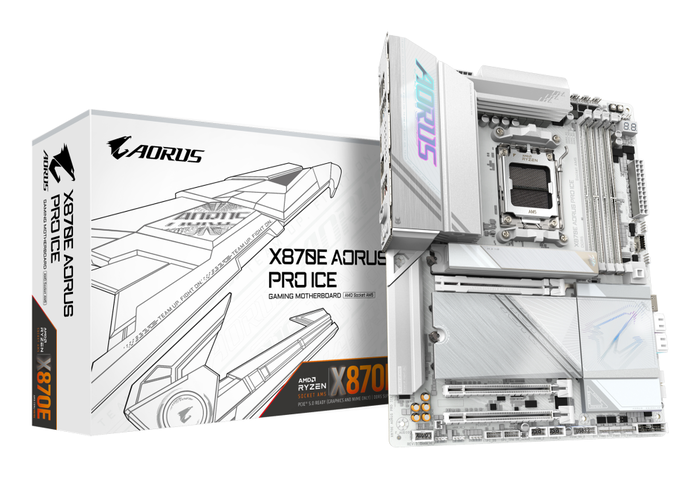 Gigabyte X870E AORUS PRO ICE ATX Blanco