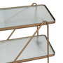 Camarera Ruedas Oro Metal-Cristal 61 X 40 X 70 cm