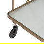 Camarera Ruedas Oro Metal-Cristal 61 X 40 X 70 cm