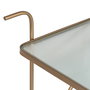 Camarera Ruedas Oro Metal-Cristal 61 X 40 X 70 cm