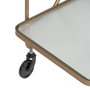Ixia Camarera con Ruedas Oro Metal-Cristal 61 x 40 x 70 cm