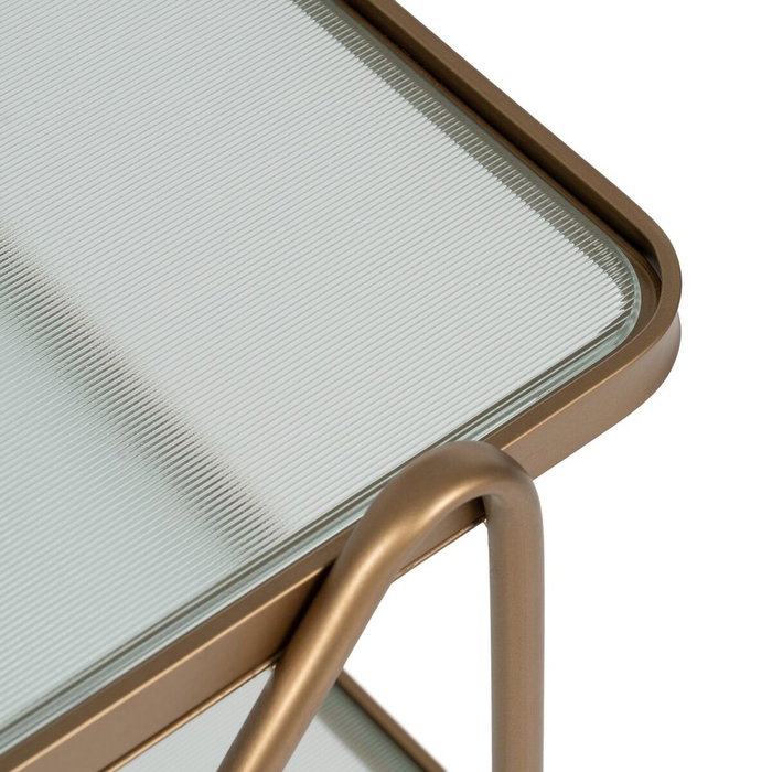Ixia Camarera con Ruedas Oro Metal-Cristal 61 x 40 x 70 cm Ixia Camarera con Ruedas Oro Metal-Cristal 61 x 40 x 70 cm