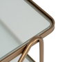 Ixia Camarera con Ruedas Oro Metal-Cristal 61 x 40 x 70 cm