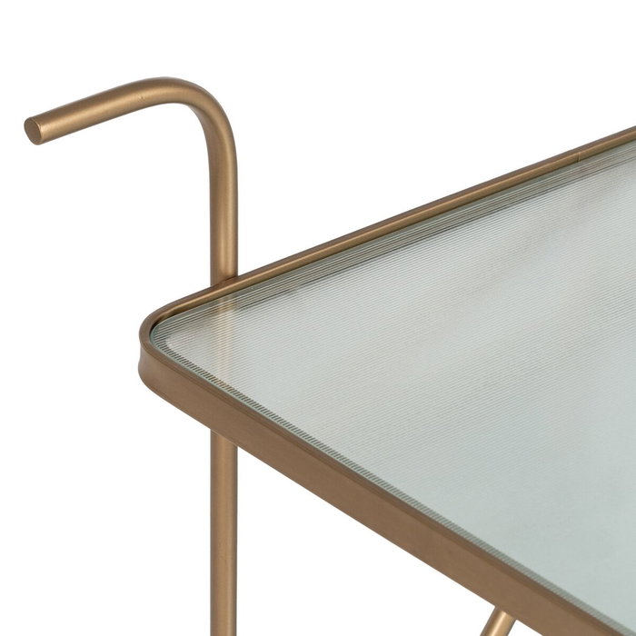 Ixia Camarera con Ruedas Oro Metal-Cristal 61 x 40 x 70 cm Ixia Camarera con Ruedas Oro Metal-Cristal 61 x 40 x 70 cm