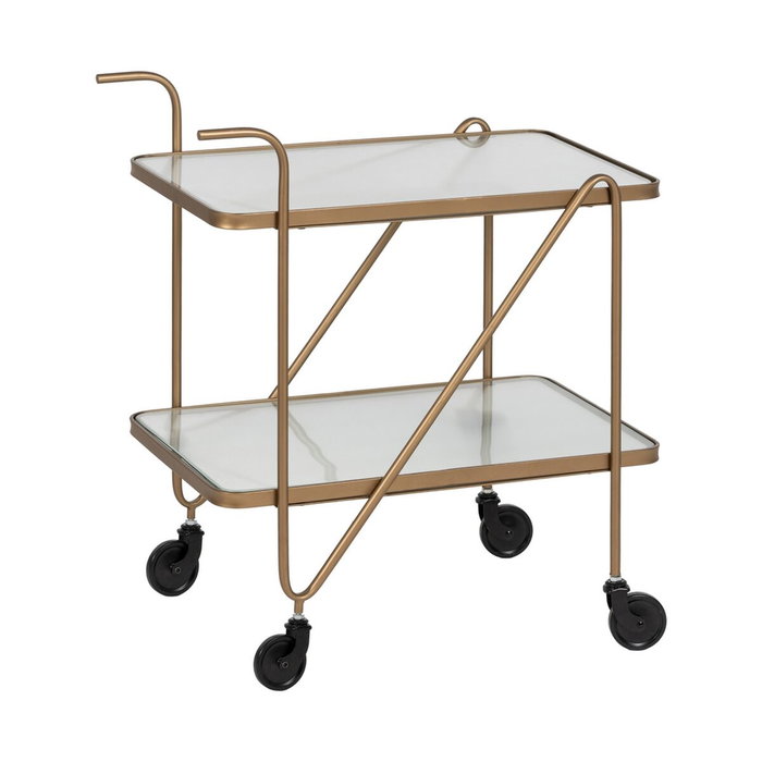 Ixia Camarera con Ruedas Oro Metal-Cristal 61 x 40 x 70 cm Ixia Camarera con Ruedas Oro Metal-Cristal 61 x 40 x 70 cm