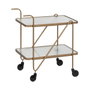 Ixia Camarera con Ruedas Oro Metal-Cristal 61 x 40 x 70 cm