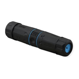 VALUE 21.99.3000 Acoplador RJ-45 Categoría 6 (Cat.6 Clase E) Blindado para Exterior/Industria, 3 Puertos Hembra/Hembra, Negro y Azul