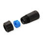 VALUE 21.99.3000 Acoplador RJ-45 Categoría 6 (Cat.6 Clase E) Blindado para Exterior/Industria, 3 Puertos Hembra/Hembra, Negro y Azul