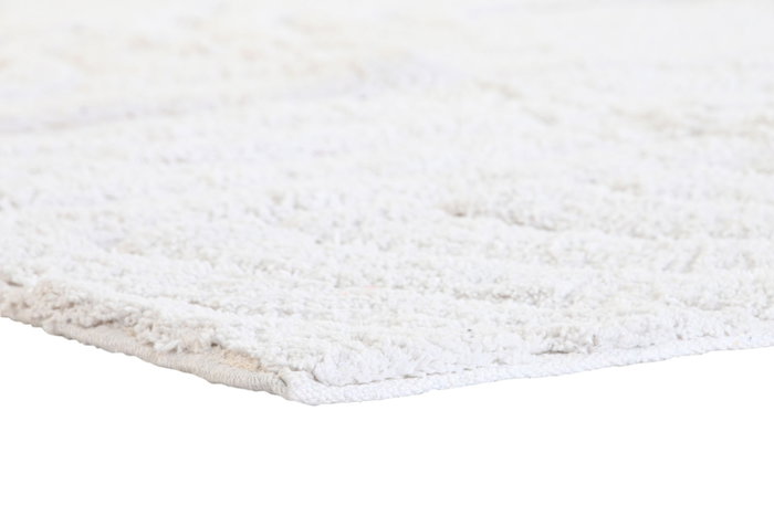 DKD Home Decor Alfombra Blanco Algodon Abstracto 80 x 50 cm (4 Unidades)