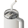 Xiaomi Straw Mug Termo con Pajita, Modelo XMXGB01PL, Botella Aislante de Acero Inoxidable 316L, Capacidad 1000ml (1L), Color Blanco